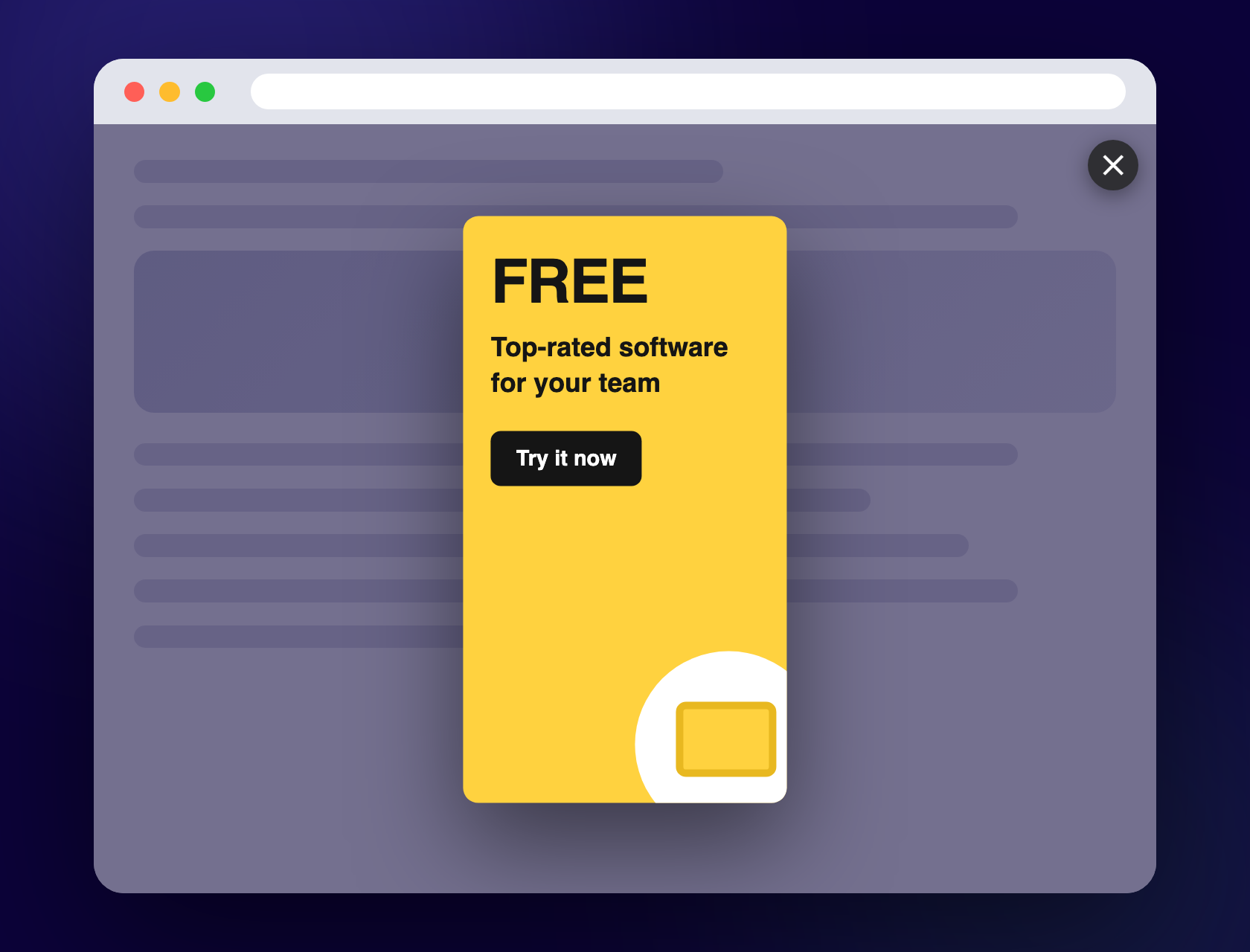 BiddingStack Exit Intent premium demand format